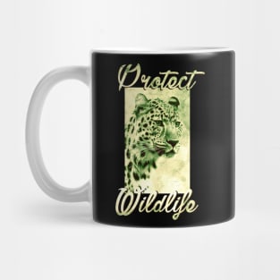 protect wildlife = leopard Mug